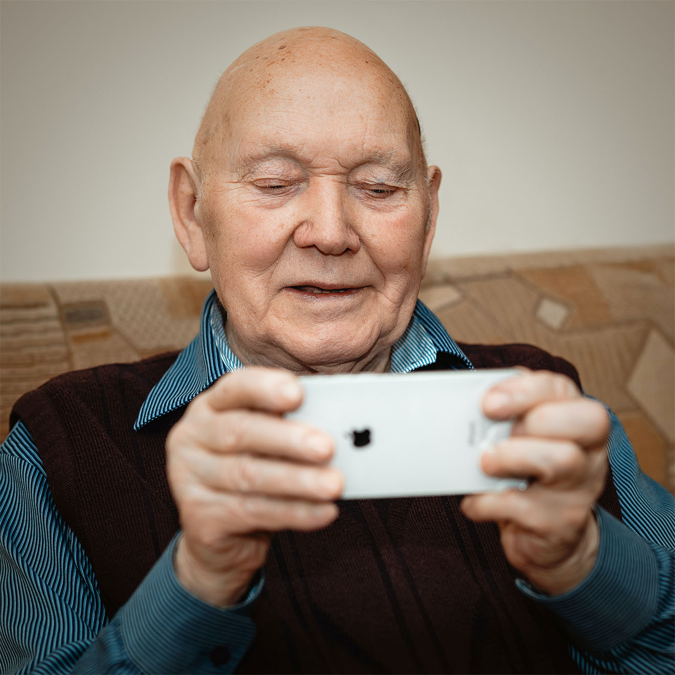 Resident on phone