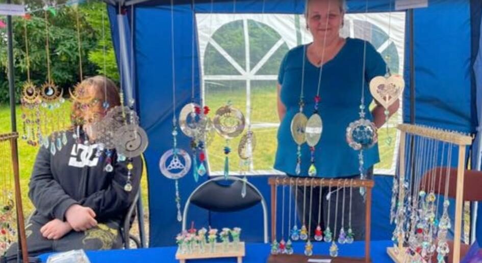 summer fete table at craigieknowes